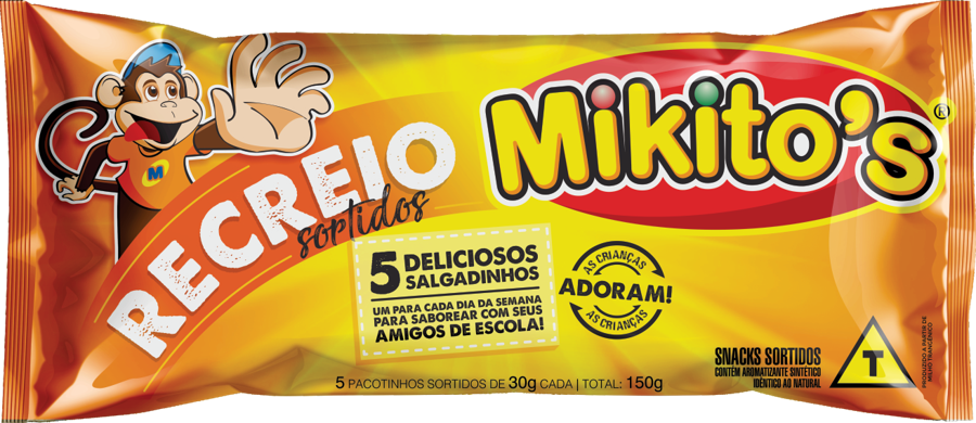 Recreio Mikito's sabor 5 Salgadinhos Sortidos 5x30g